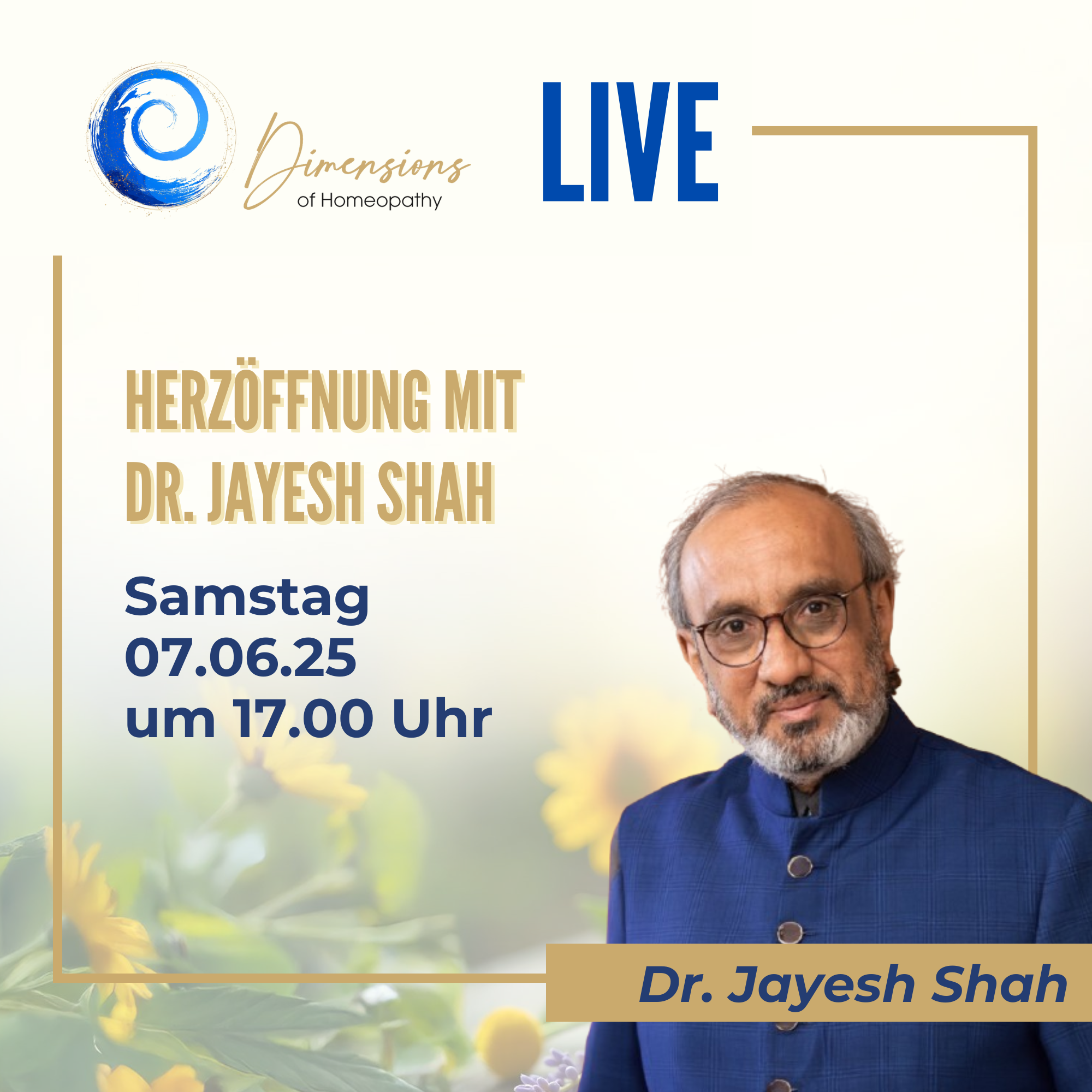 Speaker - Live Abend mit Dr. Jayesh Shah